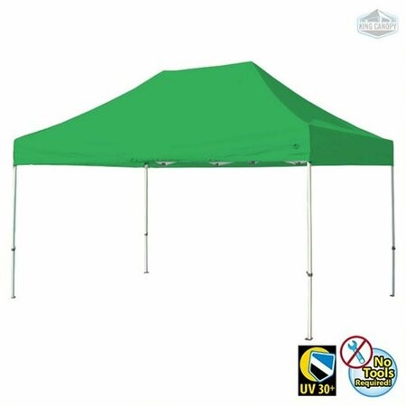 ENTRETENIMIENTO 10 x 15 ft. White Frame Instant Pop Up Tuff Tent with Green Cover EN3677419